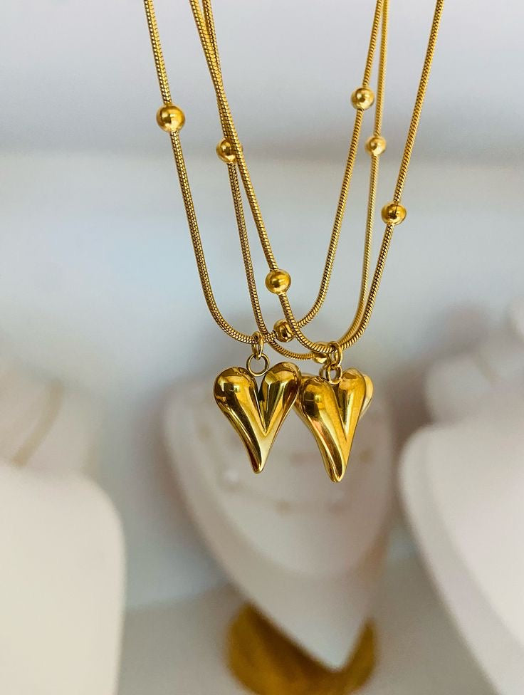 Minimalist heart stainless steel pendant