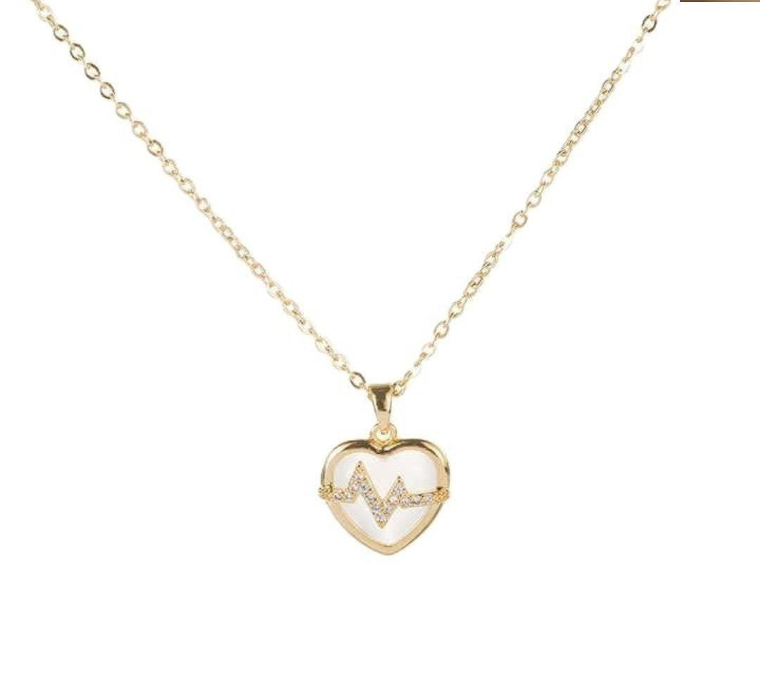 Gold Heartbeat Pendant Necklace – Love & Life Inspired Jewelry