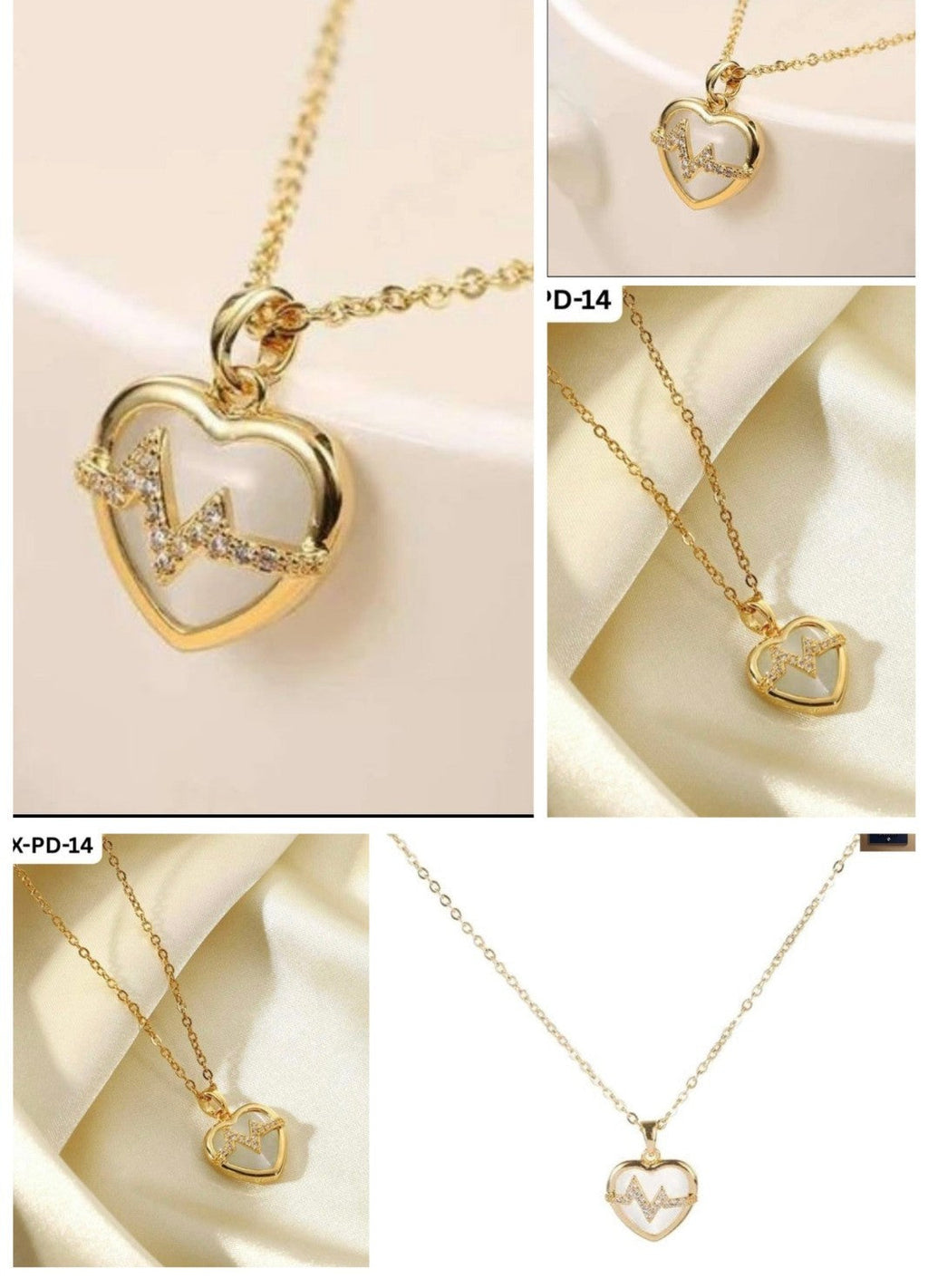Gold Heartbeat Pendant Necklace – Love & Life Inspired Jewelry