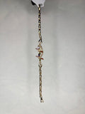 Gold plated multi-stone bracelet displayed against a light gray background
